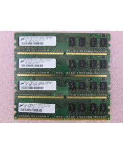 Micron MT8HTF12864AY-667E1 4GB 4 x 1GB PC2-5300U DDR2 667 Non-ECC Memory Kit